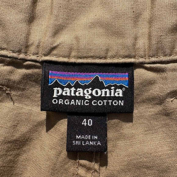 Patagonia Flat Front Khaki Shorts 76% Organic Cotton 24% Hemp Men’s Size 40 - Picture 3 of 5